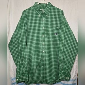 Vtg Cinch Miller Shirt Mens XL Button Down Long Sleeve Rodeo Western Green Plaid